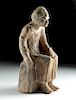 Greek Hellenistic Pottery Statuette of a Grotesque