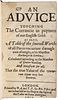 Reynolds, John, of the Mynt in the Tower (fl. circa 1627)  An Advice Touching the Currancie in Payment of our English Gold.