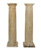 A Pair of Classical Style Wood Columns, Height 62 inches.