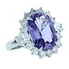 AGL Certified, 9.22 CT Violet Purple Sapphire Diam