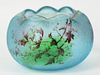 Daum Nancy Art Glass Leaf Design Bowl