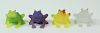 Four Daum Pate de Verre French Art Glass Frogs