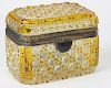 Antique Baccarat Style Cut Crystal Casket Box