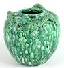 Japanese Green Glaze Dragon Vase