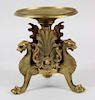 20th Century French Brass Footed Floor Stand