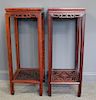 Pair of Chinese Hardwood Plant Stands.