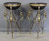 Maitland Smith Pair of Gilt and Patinated Metal