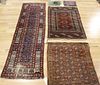 Lot of 3 Antique & Finely Hand Woven Area Carpets