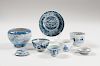 Chinese Export Blue and White Teacups, Plus 