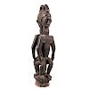 Nigerian Style Carved Addorsed Couple
