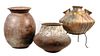 Three Southwestern Storage Jars Height of largest 17 1/2 x 11 inches