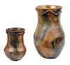 Two Navajo Jars Height of largest 11 3/4 x diameter 6 1/2 inches