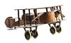 Wood Model Bi-Plane Height 9 x length 24 x width 18 1/4 inches