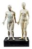 Two Acupuncture Point Models Height overall 20 1/2 inches