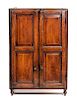 American Oak Two Door Curio Cabinet Height 21 x width 14 1/4 x depth 4 1/2 inches