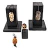 Four Miniature Decorative Objects Height of largest 1 3/4 inches