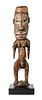 Papua New Guinea Polychrome Carved Wood Male Figure Height 27 inches