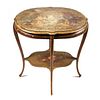 Victorian Style Painted Wood Side Table Height 29 1/4 x width 26 1/4 x depth 20 1/4 inches