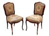 Pair of Louis XV Style Side Chairs Height 35 x width 18 x depth 16 inches