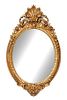 Carved Giltwood Mirror Height 15 1/2 x width 9 1/2 inches