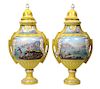 Pair of Sevres Style Vases Height of each 25 inches