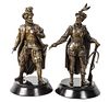 Pair of Bronze Figures Height of each 9 1/2 inches
