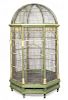 A Victorian Painted Conservatory Birdcage, Height 86 inches.