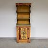 Grained and Paint-decorated Pine Tall Cupboard