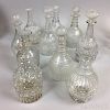 Ten Blown Colorless Glass Decanters