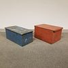 Three Painted Pine Boxes