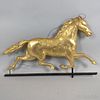 Gilt and Molded Sheet Copper Running Horse Weathervane