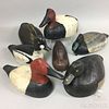 Seven Carved and Painted Wood Duck Decoys