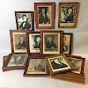 Seventeen Framed Currier and Kellogg Presidential Portrait Lithographs