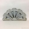 Gray-painted Pine Fan-form Architectural Element