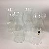 Set of Four Colonial Williamsburg Restoration Blown Colorless Glass Hurricane Shades