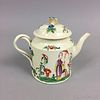 Creamware Chinoiserie-decorated Ceramic Teapot