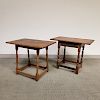 Two Country Turned Maple and Pine Tavern Tables