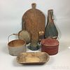 Small Group of Wooden Kitchen Items