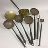 Small Group Iron and Brass Kitchen Utensils