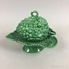 Staffordshire Green-glazed Sauce Tureen and Cover