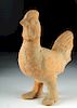 Large Chinese Tang Dynasty Terracotta Rooster w/ TL