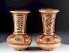 Panamanian Cocle Matching Pair of Polychrome Vases
