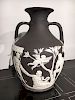 Wedgwood Solid Black and White Jasper Portland Vase