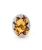 Imperial Citrine Gold and Diamond Ring