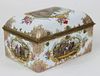 Dresden Hand Painted Porcelain Hinged Dresser Box