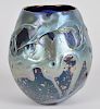 Charles Lotton Blue Lava Vase
