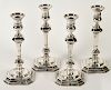 4 Tiffany & Co. Sterling Candlesticks