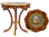 19th C. English Marquetry Napoleonic Style Table