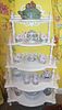 Two White Painted Furniture Articles, Height of etagere 61 1/8 inches.