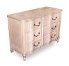 A Louis XV Provincial Style Chest of Drawers, Bodart, Height 34 1/2 x width 46 3/4 x depth 21 inches.